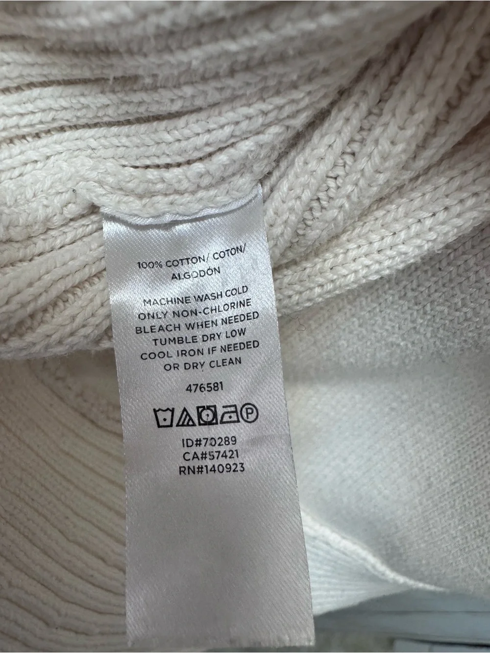 Loft Women's Cream Cowl Neck Sweater size XL - Picture 6 of 8